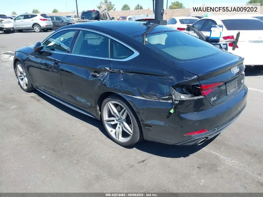 2018 Audi A5 2.0T Premium VIN: WAUENCF55JA009202 Lot: 42218463