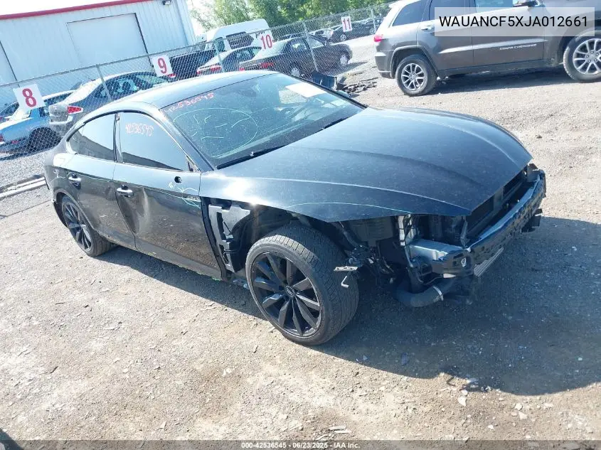 2018 Audi A5 Premium VIN: WAUANCF5XJA012661 Lot: 42536545