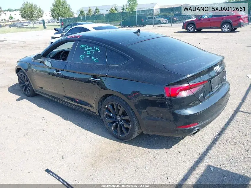 2018 Audi A5 Premium VIN: WAUANCF5XJA012661 Lot: 42536545