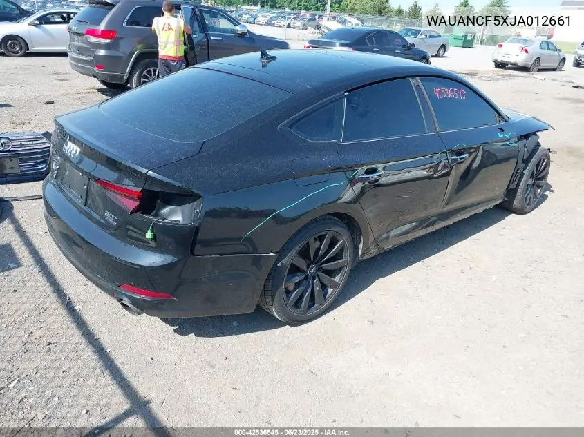 2018 Audi A5 Premium VIN: WAUANCF5XJA012661 Lot: 42536545