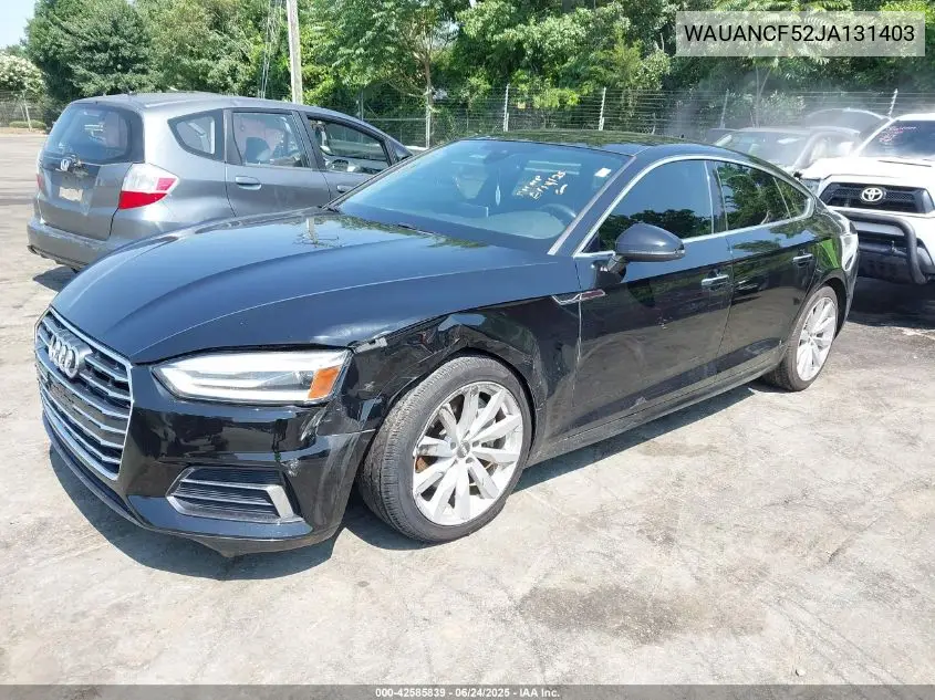 2018 Audi A5 2.0T Premium VIN: WAUANCF52JA131403 Lot: 42585839