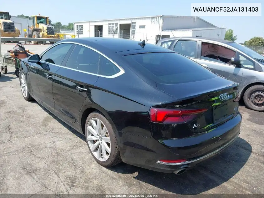 2018 Audi A5 2.0T Premium VIN: WAUANCF52JA131403 Lot: 42585839