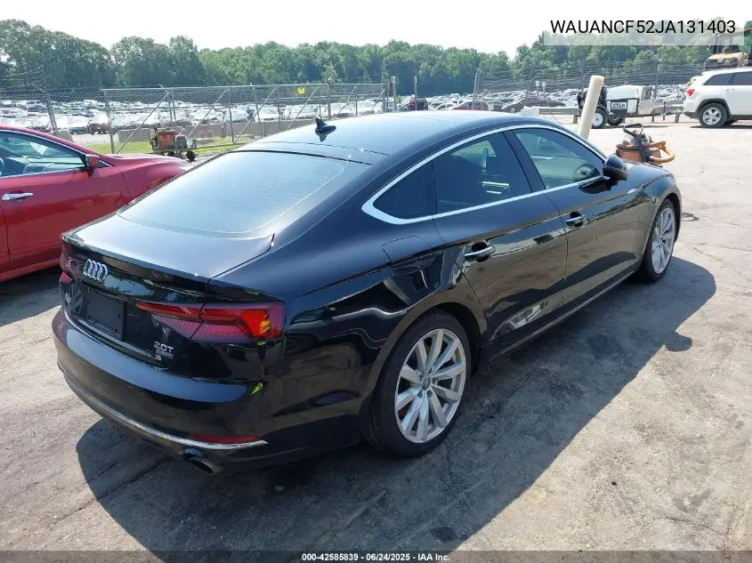 2018 Audi A5 2.0T Premium VIN: WAUANCF52JA131403 Lot: 42585839