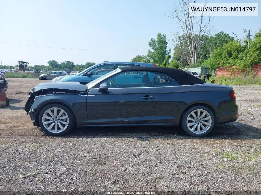 2018 Audi A5 2.0T Premium VIN: WAUYNGF53JN014797 Lot: 42607558