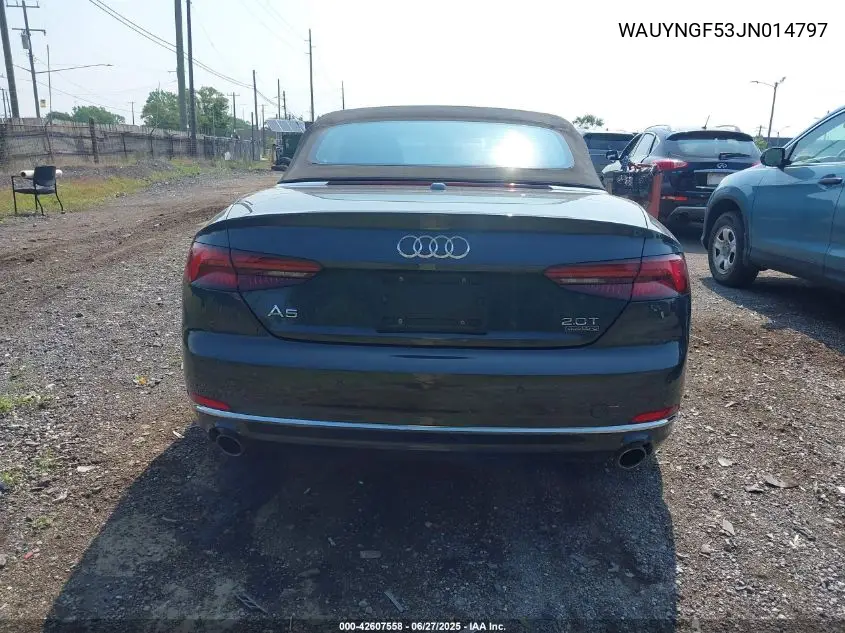 2018 Audi A5 2.0T Premium VIN: WAUYNGF53JN014797 Lot: 42607558