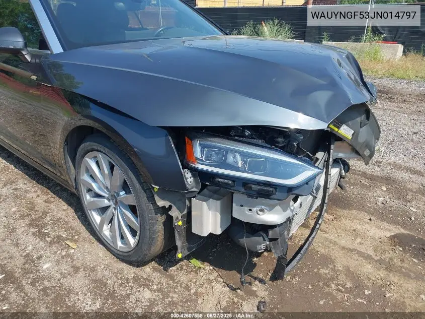 2018 Audi A5 2.0T Premium VIN: WAUYNGF53JN014797 Lot: 42607558