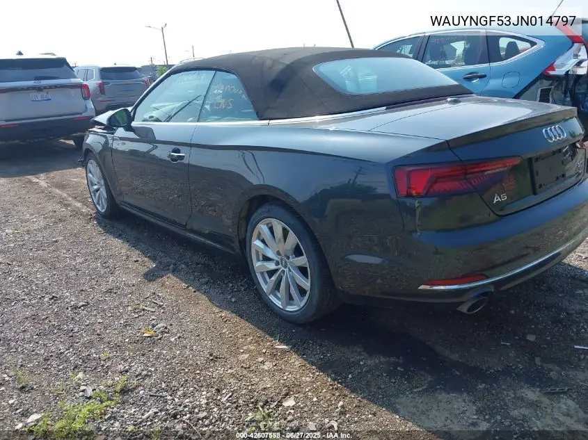 2018 Audi A5 2.0T Premium VIN: WAUYNGF53JN014797 Lot: 42607558