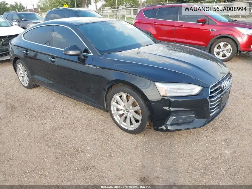 2018 Audi A5 2.0T Premium VIN: WAUANCF56JA008994 Lot: 42670868