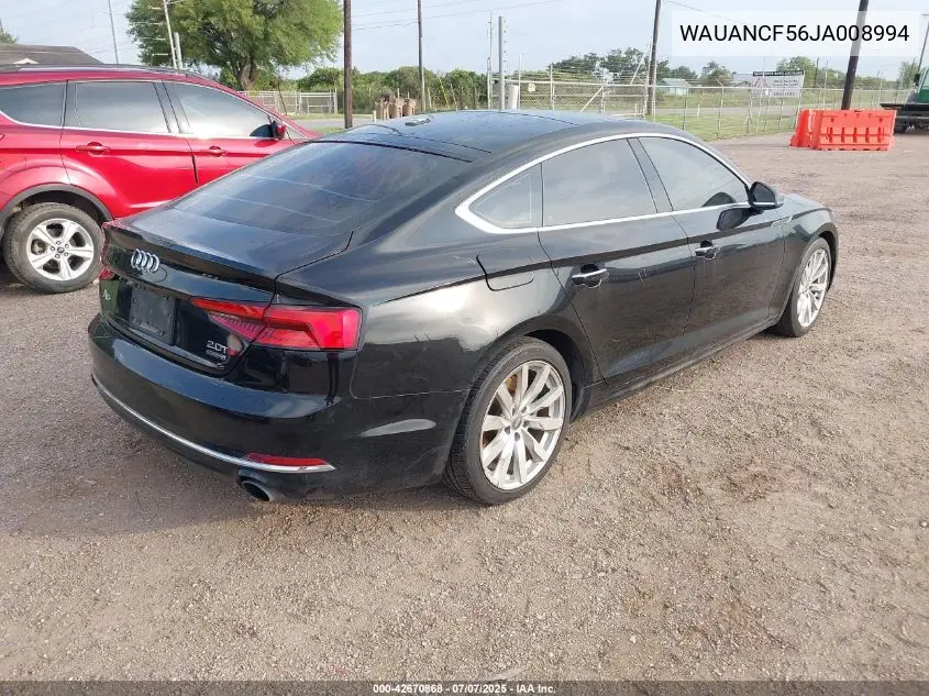 2018 Audi A5 2.0T Premium VIN: WAUANCF56JA008994 Lot: 42670868