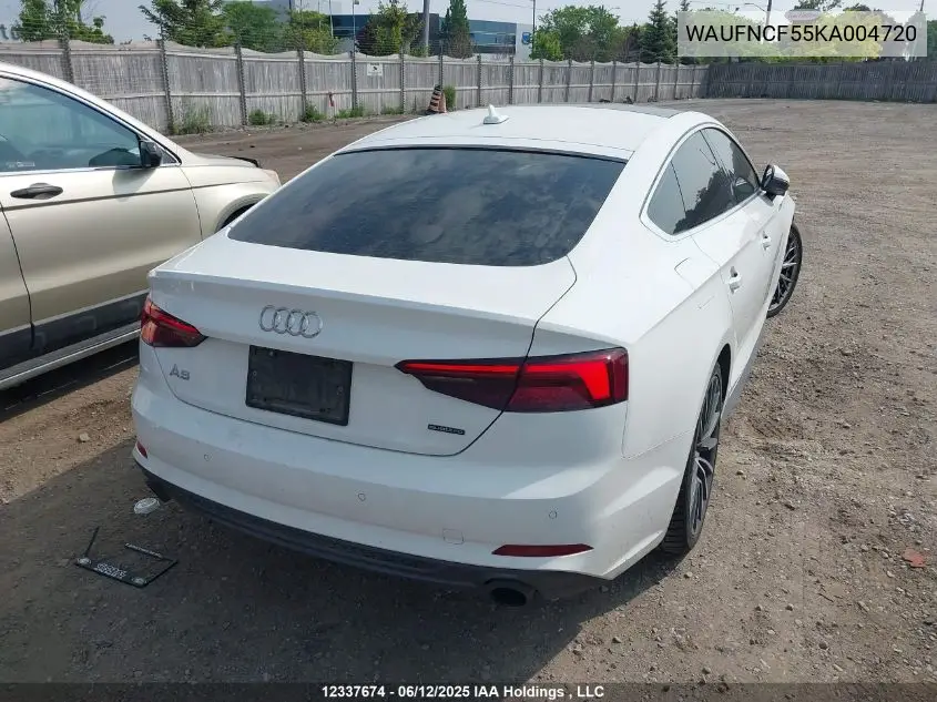 2019 Audi A5 45 Technik VIN: WAUFNCF55KA004720 Lot: 12337674