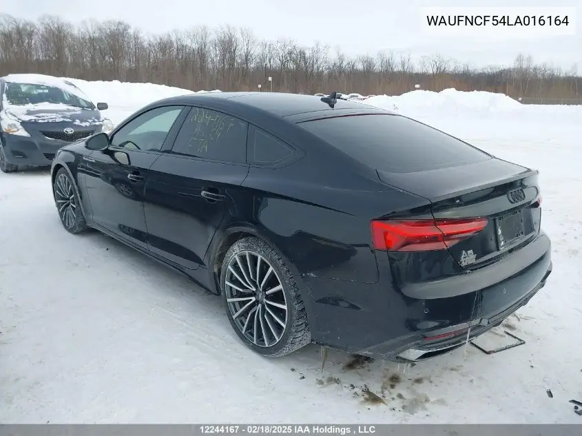 2020 Audi A5 Sportback VIN: WAUFNCF54LA016164 Lot: 12244167