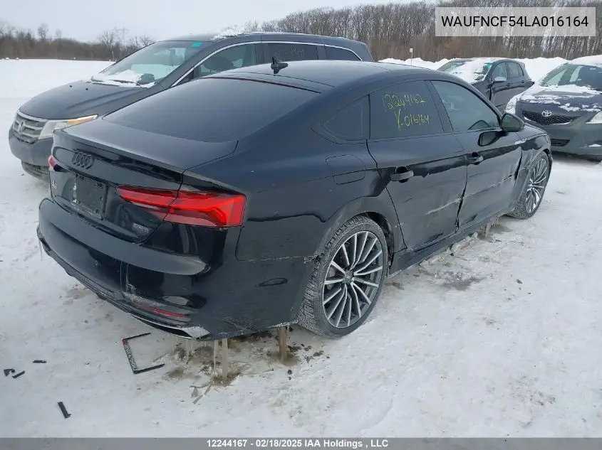 2020 Audi A5 Sportback VIN: WAUFNCF54LA016164 Lot: 12244167