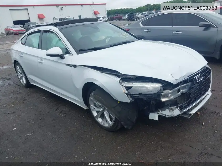 2020 Audi A5 Sportback Premium Plus 45 Tfsi Quattro S Tronic VIN: WAUCNCF51LA003763 Lot: 42252129