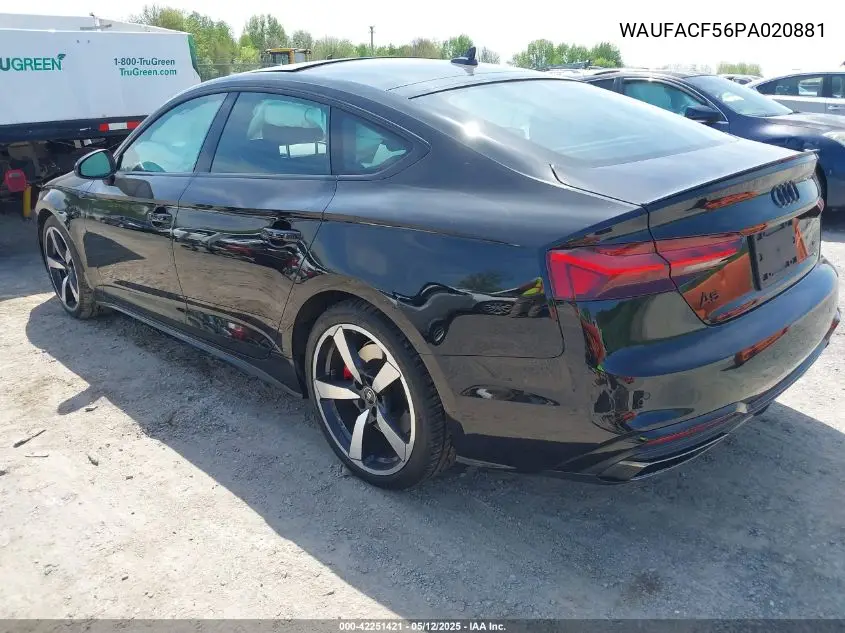 2023 Audi A5 Sportback Premium Plus 45 Tfsi S Line Quattro S Tronic VIN: WAUFACF56PA020881 Lot: 42251421