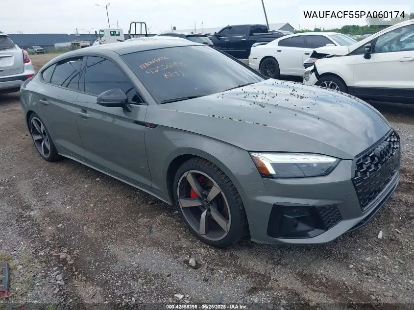 2023 Audi A5 Sportback Premium Plus 45 Tfsi S Line Quattro S Tronic VIN: WAUFACF55PA060174 Lot: 42558395