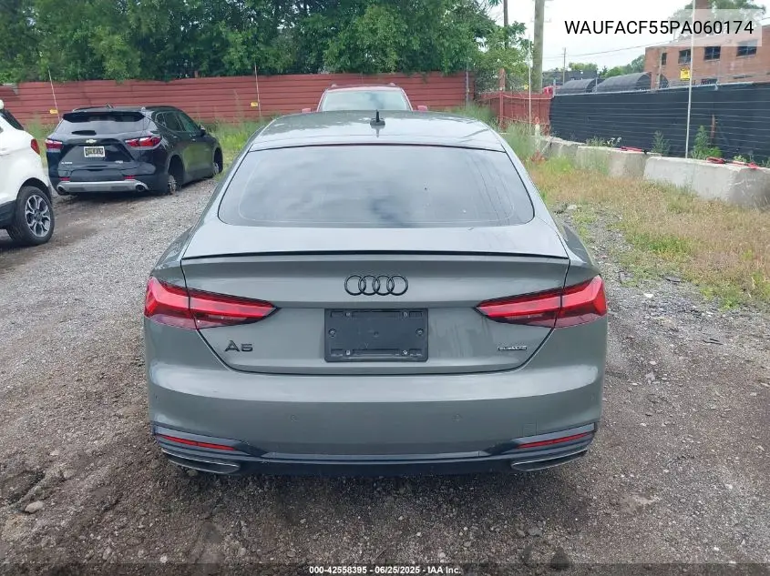 2023 Audi A5 Sportback Premium Plus 45 Tfsi S Line Quattro S Tronic VIN: WAUFACF55PA060174 Lot: 42558395