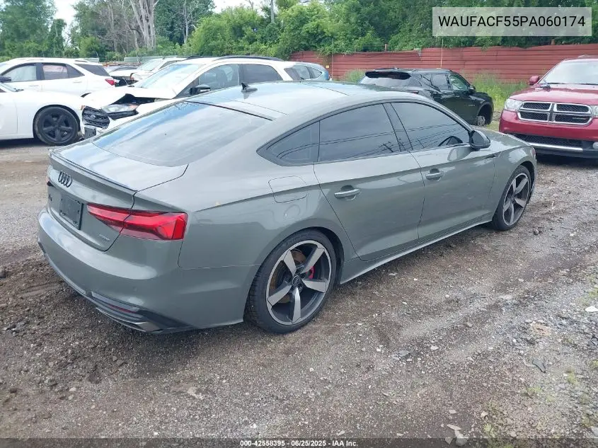 2023 Audi A5 Sportback Premium Plus 45 Tfsi S Line Quattro S Tronic VIN: WAUFACF55PA060174 Lot: 42558395