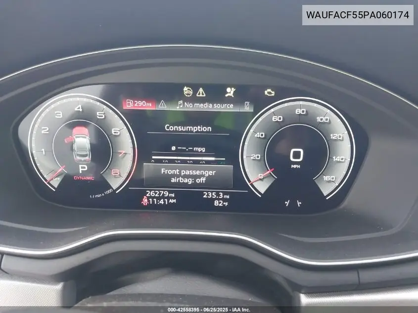 2023 Audi A5 Sportback Premium Plus 45 Tfsi S Line Quattro S Tronic VIN: WAUFACF55PA060174 Lot: 42558395