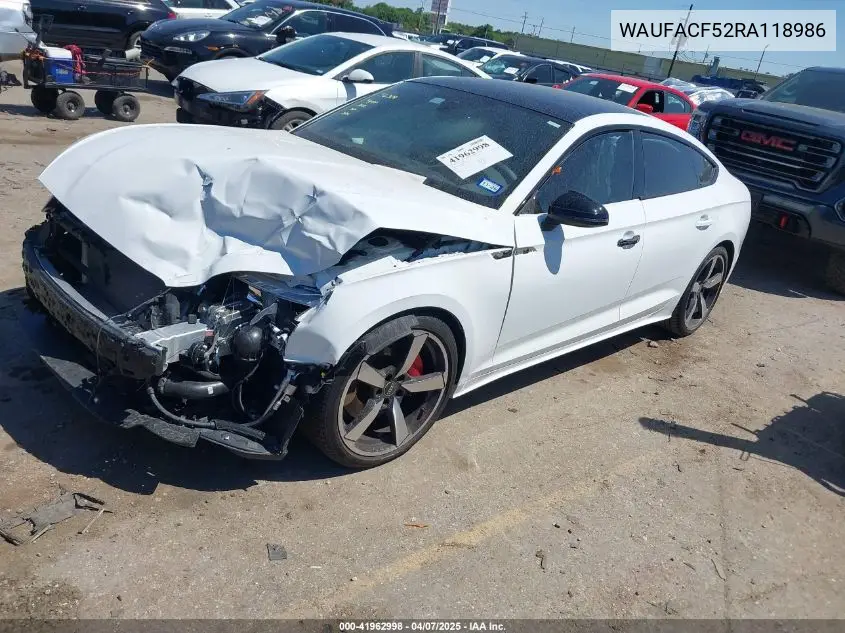 2024 Audi A5 Sportback Premium Plus 45 Tfsi Quattro S Tronic VIN: WAUFACF52RA118986 Lot: 41962998
