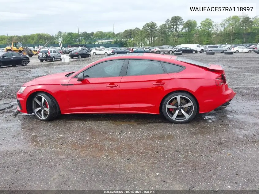 2024 Audi A5 Sportback Premium Plus 45 Tfsi Quattro S Tronic VIN: WAUFACF57RA118997 Lot: 42231327
