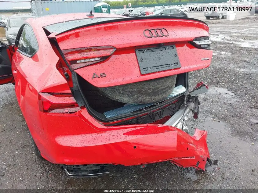 2024 Audi A5 Sportback Premium Plus 45 Tfsi Quattro S Tronic VIN: WAUFACF57RA118997 Lot: 42231327