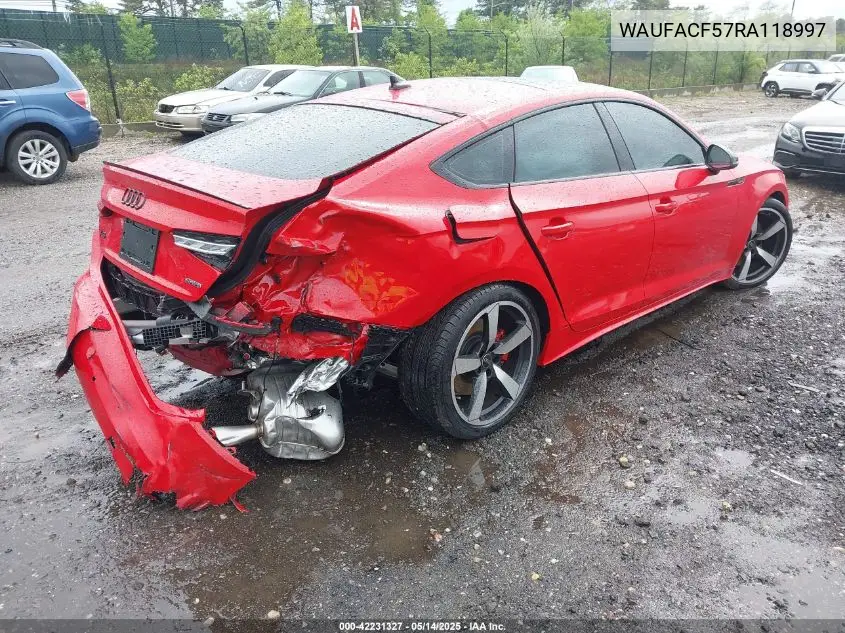 2024 Audi A5 Sportback Premium Plus 45 Tfsi Quattro S Tronic VIN: WAUFACF57RA118997 Lot: 42231327