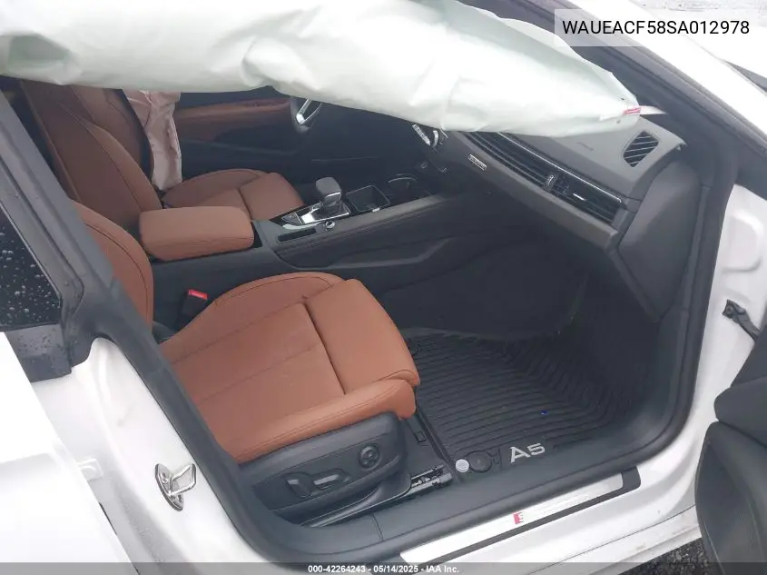 2025 Audi A5 Sportback Prestige 45 Tfsi S Line Quattro S Tronic VIN: WAUEACF58SA012978 Lot: 42264243