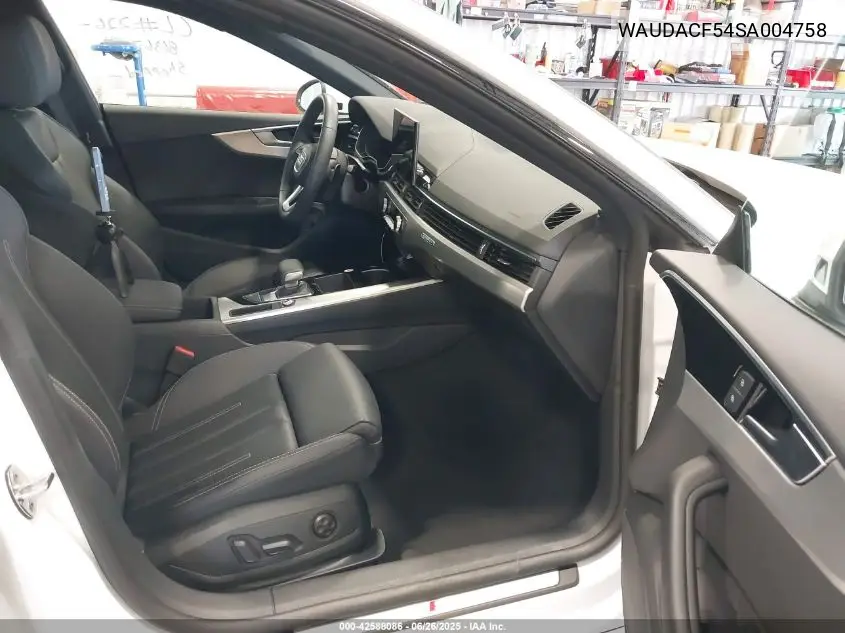 2025 Audi A5 Sportback Premium 45 Tfsi S Line Quattro S Tronic VIN: WAUDACF54SA004758 Lot: 42588086