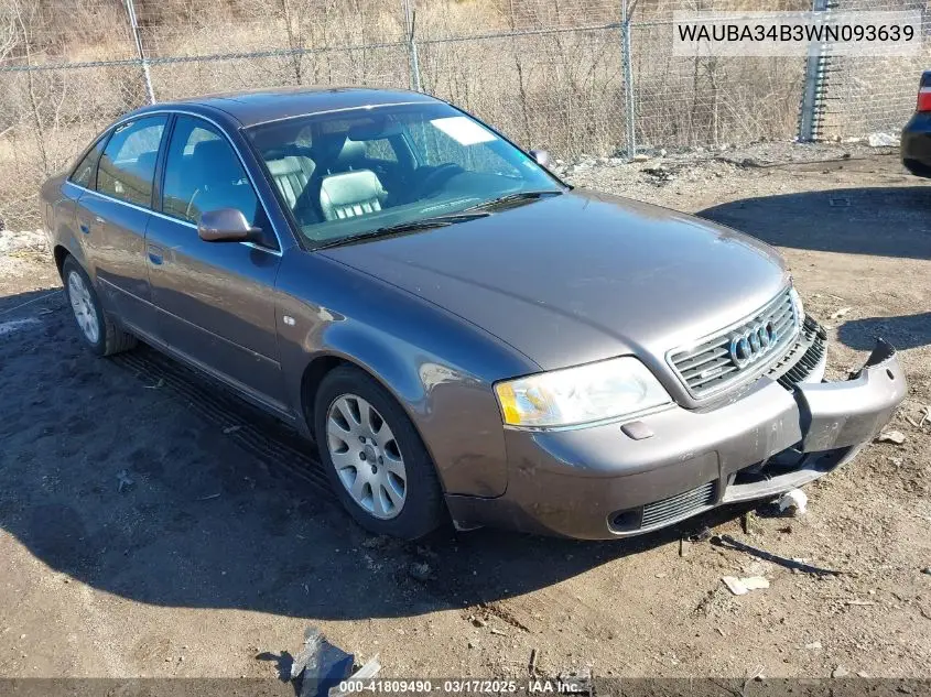 1998 Audi A6 VIN: WAUBA34B3WN093639 Lot: 41809490