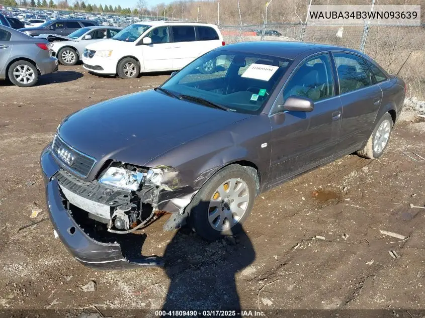 1998 Audi A6 VIN: WAUBA34B3WN093639 Lot: 41809490