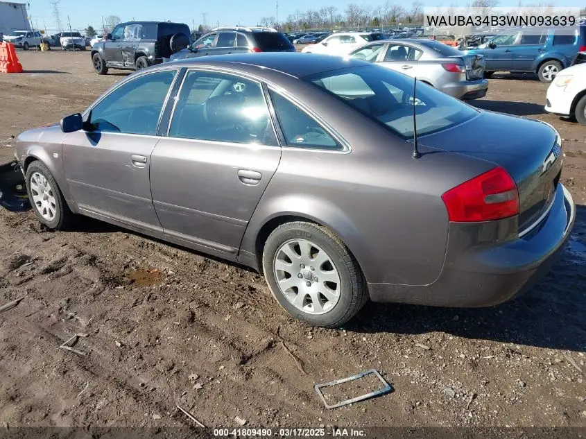 1998 Audi A6 VIN: WAUBA34B3WN093639 Lot: 41809490