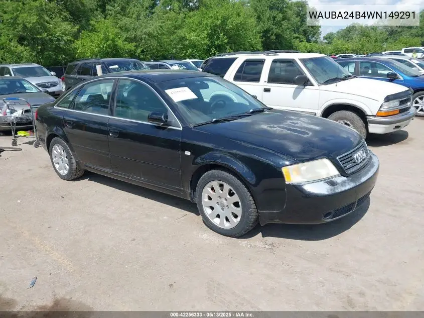 1998 Audi A6 VIN: WAUBA24B4WN149291 Lot: 42256333