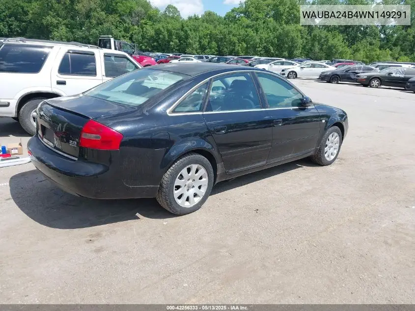 1998 Audi A6 VIN: WAUBA24B4WN149291 Lot: 42256333