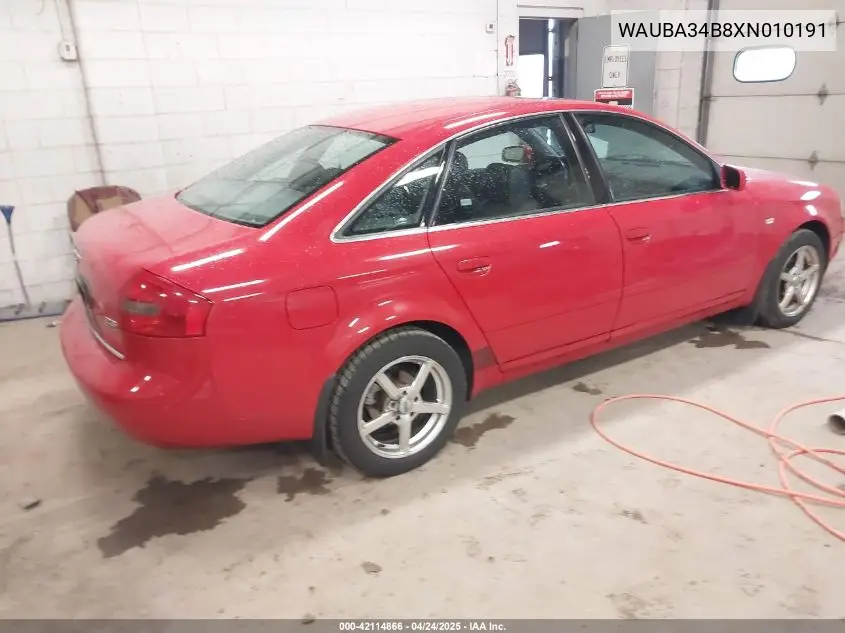 1999 Audi A6 VIN: WAUBA34B8XN010191 Lot: 42114866