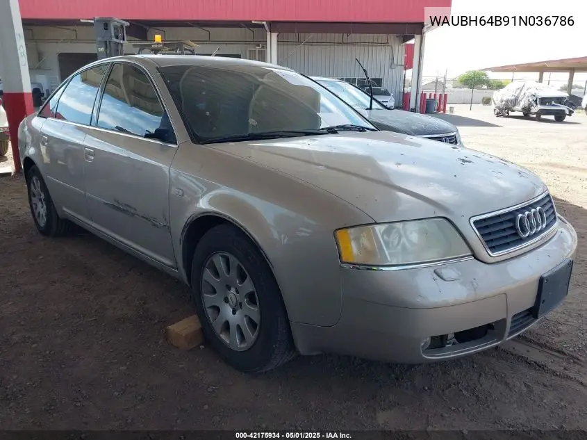 2001 Audi A6 VIN: WAUBH64B91N036786 Lot: 42175934