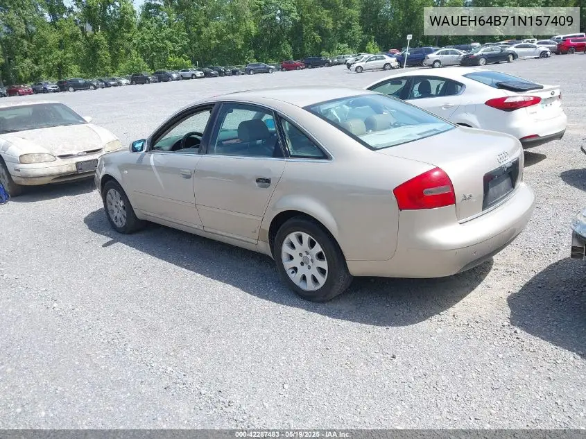 2001 Audi A6 VIN: WAUEH64B71N157409 Lot: 42287483