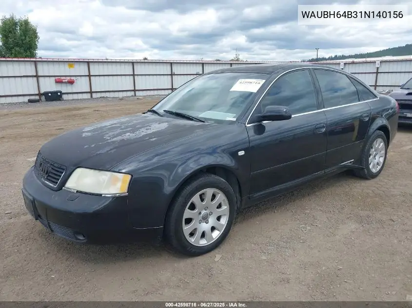 2001 Audi A6 VIN: WAUBH64B31N140156 Lot: 42598716