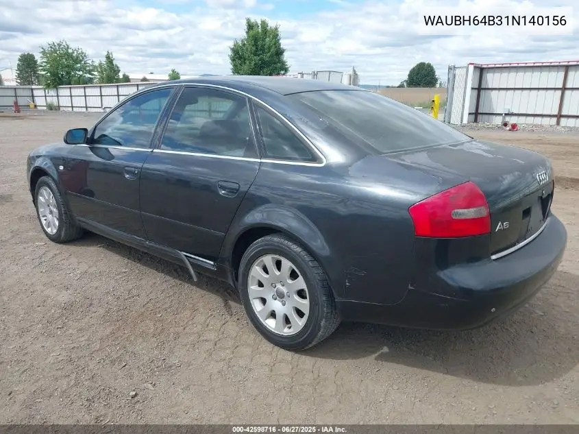 2001 Audi A6 VIN: WAUBH64B31N140156 Lot: 42598716