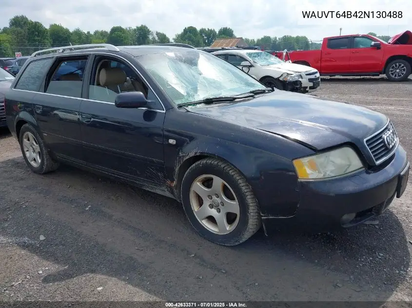 2002 Audi A6 Avant VIN: WAUVT64B42N130488 Lot: 42633371