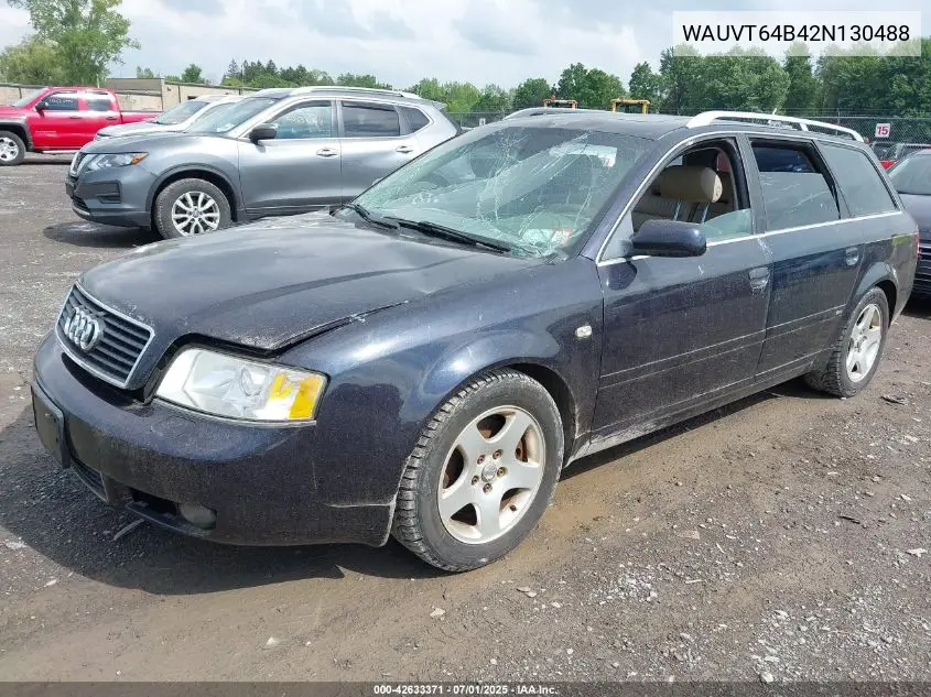 2002 Audi A6 Avant VIN: WAUVT64B42N130488 Lot: 42633371
