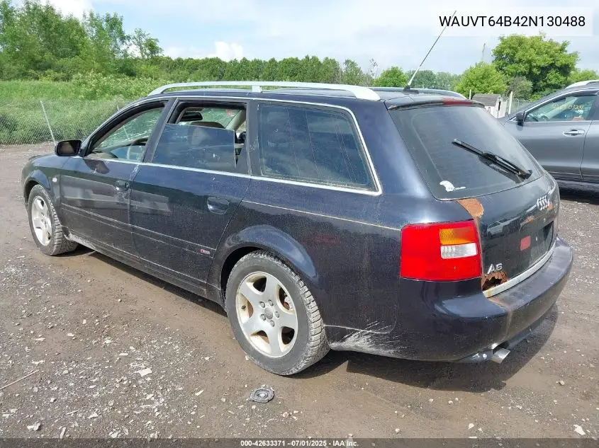 2002 Audi A6 Avant VIN: WAUVT64B42N130488 Lot: 42633371