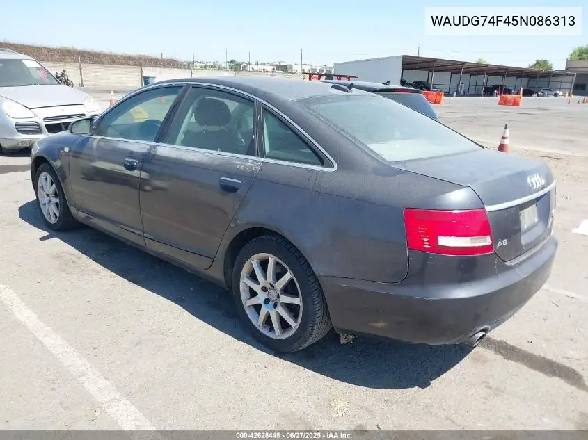 2005 Audi A6 3.2 VIN: WAUDG74F45N086313 Lot: 42628448