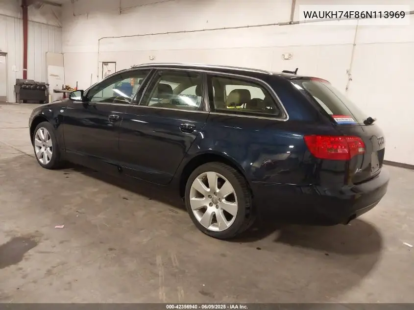 2006 Audi A6 3.2 Avant VIN: WAUKH74F86N113969 Lot: 42356940