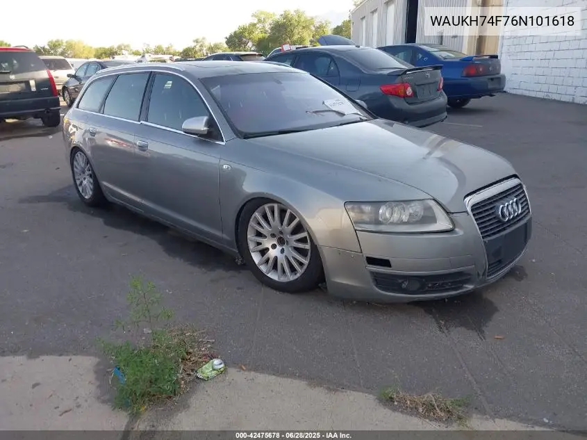 2006 Audi A6 3.2 Avant VIN: WAUKH74F76N101618 Lot: 42475678