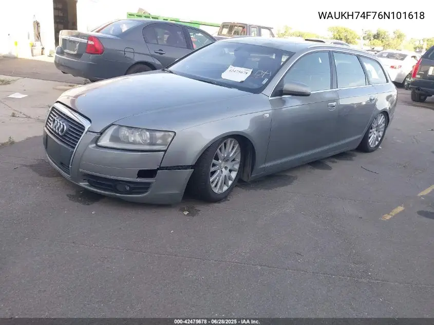2006 Audi A6 3.2 Avant VIN: WAUKH74F76N101618 Lot: 42475678