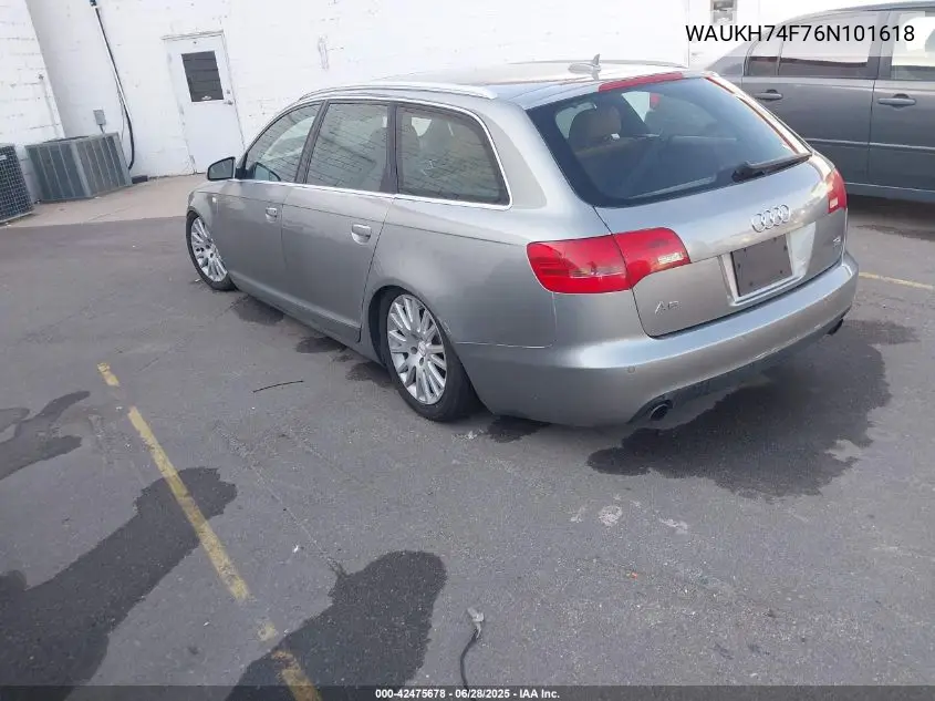 2006 Audi A6 3.2 Avant VIN: WAUKH74F76N101618 Lot: 42475678