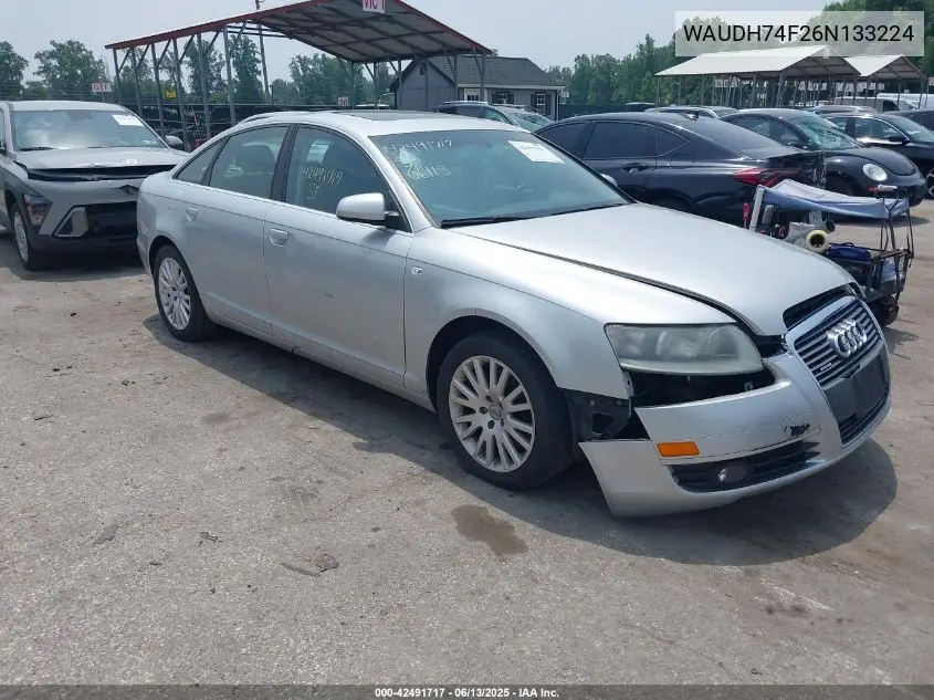 2006 Audi A6 3.2 VIN: WAUDH74F26N133224 Lot: 42491717