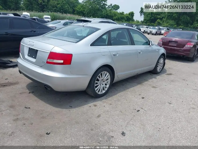 2006 Audi A6 3.2 VIN: WAUDH74F26N133224 Lot: 42491717