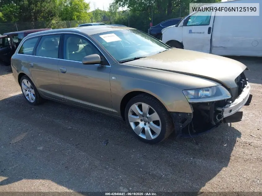 2006 Audi A6 3.2 Avant VIN: WAUKH94F06N125190 Lot: 42548441