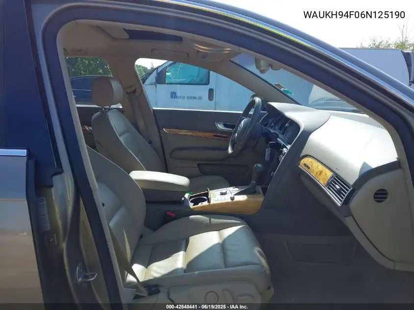 2006 Audi A6 3.2 Avant VIN: WAUKH94F06N125190 Lot: 42548441